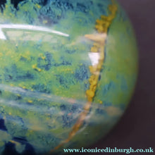 Load image into Gallery viewer, 1970s Mdina Magnum Glass Paperweight. Vintage Sea and Sand / Blue Summer Colours - European Glass

