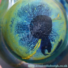 Load image into Gallery viewer, 1970s Mdina Magnum Glass Paperweight. Vintage Sea and Sand / Blue Summer Colours - European Glass
