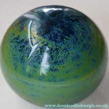 Load image into Gallery viewer, 1970s Mdina Magnum Glass Paperweight. Vintage Sea and Sand / Blue Summer Colours - European Glass

