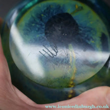 Load image into Gallery viewer, 1970s Mdina Magnum Glass Paperweight. Vintage Sea and Sand / Blue Summer Colours - European Glass
