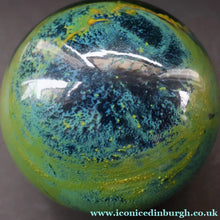 Load image into Gallery viewer, 1970s Mdina Magnum Glass Paperweight. Vintage Sea and Sand / Blue Summer Colours - European Glass
