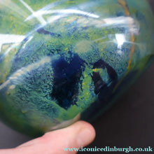 Load image into Gallery viewer, 1970s Mdina Magnum Glass Paperweight. Vintage Sea and Sand / Blue Summer Colours - European Glass
