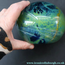 Load image into Gallery viewer, 1970s Mdina Magnum Glass Paperweight. Vintage Sea and Sand / Blue Summer Colours - European Glass
