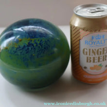 Load image into Gallery viewer, 1970s Mdina Magnum Glass Paperweight. Vintage Sea and Sand / Blue Summer Colours - European Glass
