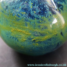Load image into Gallery viewer, 1970s Mdina Magnum Glass Paperweight. Vintage Sea and Sand / Blue Summer Colours - European Glass
