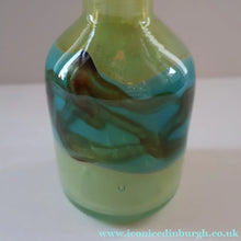 Load image into Gallery viewer, Vintage MDINA Maltese Glass Sand &amp; Sea Slim Bottle Vase with Large Ball Glass Stopper. Signed 
