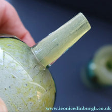 Load image into Gallery viewer, Vintage MDINA Maltese Glass Sand &amp; Sea Slim Bottle Vase with Large Ball Glass Stopper. Signed 
