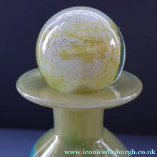 Load image into Gallery viewer, Vintage MDINA Maltese Glass Sand &amp; Sea Slim Bottle Vase with Large Ball Glass Stopper. Signed 
