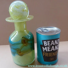Load image into Gallery viewer, Vintage MDINA Maltese Glass Sand &amp; Sea Slim Bottle Vase with Large Ball Glass Stopper. Signed 
