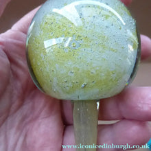 Load image into Gallery viewer, Vintage MDINA Maltese Glass Sand &amp; Sea Slim Bottle Vase with Large Ball Glass Stopper. Signed 
