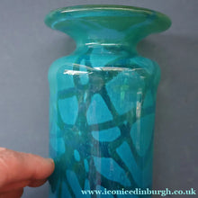 Load image into Gallery viewer, Vintage 1970s MDINA Maltese Glass "Ming Pattern" Slim Bottle Vase. Height 8 3/4 inches
