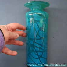 Load image into Gallery viewer, Vintage 1970s MDINA Maltese Glass "Ming Pattern" Slim Bottle Vase. Height 8 3/4 inches
