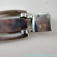 Load image into Gallery viewer, 1970s 950 Mexican Taxco Silver Link Bracelet with Onyx Panels 
