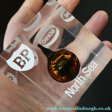 Load image into Gallery viewer, BP North Sea Oil Sohio Oil Alaska Paperweight Drop of OIl 1970s
