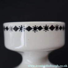 Load image into Gallery viewer, 1970s Norwegian Figgjo Flint Ceramic Candleholder with Stylish Black and White Pattern - European Ceramics
