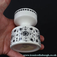 Load image into Gallery viewer, 1970s Norwegian Figgjo Flint Ceramic Candleholder with Stylish Black and White Pattern - European Ceramics
