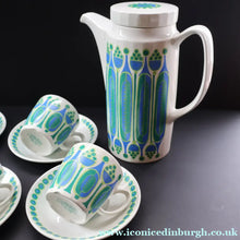 Load image into Gallery viewer, Rare NORWEGIAN 1970s FIGGJO FLINT Coffee Set with fabulous abstract Granada design
