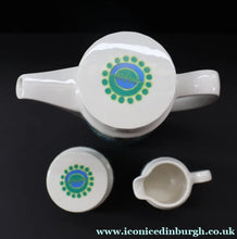 Load image into Gallery viewer, Rare NORWEGIAN 1970s FIGGJO FLINT Coffee Set with fabulous abstract Granada design

