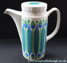 Load image into Gallery viewer, Rare NORWEGIAN 1970s FIGGJO FLINT Coffee Set with fabulous abstract Granada design
