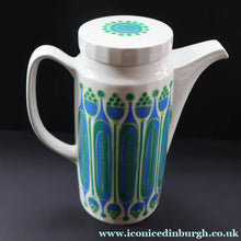 Load image into Gallery viewer, Rare NORWEGIAN 1970s FIGGJO FLINT Coffee Set with fabulous abstract Granada design
