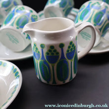 Load image into Gallery viewer, Rare NORWEGIAN 1970s FIGGJO FLINT Coffee Set with fabulous abstract Granada design
