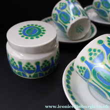 Load image into Gallery viewer, Rare NORWEGIAN 1970s FIGGJO FLINT Coffee Set with fabulous abstract Granada design
