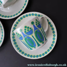 Load image into Gallery viewer, Rare NORWEGIAN 1970s FIGGJO FLINT Coffee Set with fabulous abstract Granada design

