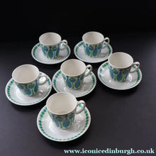 Load image into Gallery viewer, Rare NORWEGIAN 1970s FIGGJO FLINT Coffee Set with fabulous abstract Granada design
