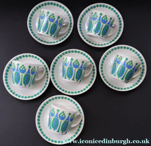 Load image into Gallery viewer, Rare NORWEGIAN 1970s FIGGJO FLINT Coffee Set with fabulous abstract Granada design
