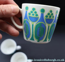 Load image into Gallery viewer, Rare NORWEGIAN 1970s FIGGJO FLINT Coffee Set with fabulous abstract Granada design
