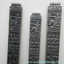 Load image into Gallery viewer, NORWEGIAN (Konge Tinn) Viking Pewter Heilag Olav Spoon and Two Pickle Forks
