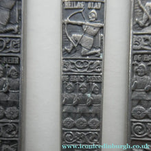 Load image into Gallery viewer, NORWEGIAN (Konge Tinn) Viking Pewter Heilag Olav Spoon and Two Pickle Forks
