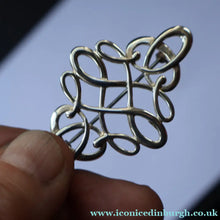 Load image into Gallery viewer, Vintage 1970s OLA GORIE Scottish Silver TUDOR DESIGN Brooch
