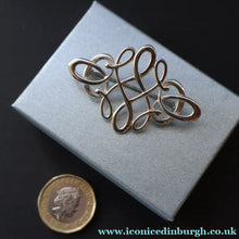 Load image into Gallery viewer, Vintage 1970s OLA GORIE Scottish Silver TUDOR DESIGN Brooch
