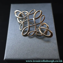 Load image into Gallery viewer, Vintage 1970s OLA GORIE Scottish Silver TUDOR DESIGN Brooch
