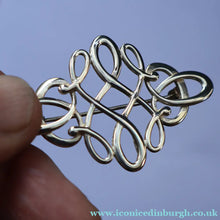 Load image into Gallery viewer, Vintage 1970s OLA GORIE Scottish Silver TUDOR DESIGN Brooch
