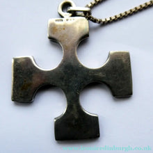 Load image into Gallery viewer, OLA GORIE. Hallmarked Scottish Silver Vintage 1970s Burrian Cross Pendant
