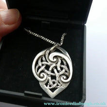 Load image into Gallery viewer, Scottish Silver Small Book of Kells Design Pendant or Necklace Designed by Ola Gorie
