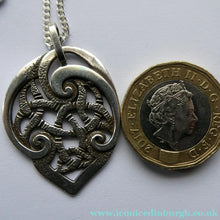 Load image into Gallery viewer, Scottish Silver Small Book of Kells Design Pendant or Necklace Designed by Ola Gorie
