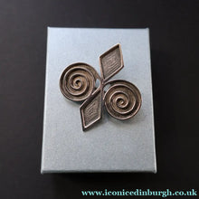 Load image into Gallery viewer, OLA GORIE. Hallmarked Scottish Silver Vintage SKARA BRAE Brooch 1970s
