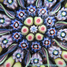 Load image into Gallery viewer, 1970s Early Perthshire Paperweight Scottish Glass Millefiori and Latticino Spokes
