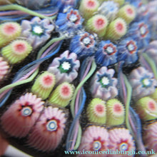 Load image into Gallery viewer, 1970s Early Perthshire Paperweight Scottish Glass Millefiori and Latticino Spokes
