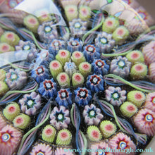 Load image into Gallery viewer, 1970s Early Perthshire Paperweight Scottish Glass Millefiori and Latticino Spokes
