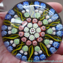 Load image into Gallery viewer, Vintage Scottish Perthshire Paperweight 10 Spoles Millefiori
