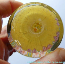 Load image into Gallery viewer, Vintage Scottish Perthshire Paperweight Yellow Ground 9 Spokess
