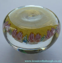 Load image into Gallery viewer, Vintage Scottish Perthshire Paperweight Yellow Ground 9 Spokess
