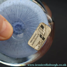 Load image into Gallery viewer, 1970s Perthshire Glass Paperweight. Pale Blue Ground Fourteen Spokes &amp; Millefiori Canes. Label to Base - Paperweight
