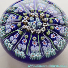 Load image into Gallery viewer, Vintage Scottish Strathearn Paperweight. 13 Half Spokes &amp; Millefiori Canes 
