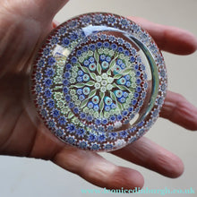 Load image into Gallery viewer, Post 1978 Scottish Perthshire Paperweight with Polished Facet on the Top &amp; P cane in Outer Ring

