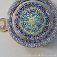 Load image into Gallery viewer, Post 1978 Scottish Perthshire Paperweight with Polished Facet on the Top &amp; P cane in Outer Ring

